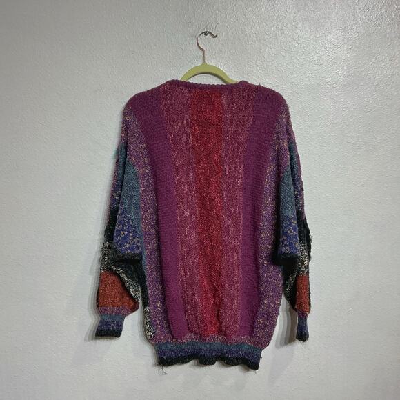 Mariea Kim Purple Oversized Vintage Sweater Sz M - Picture 8 of 11